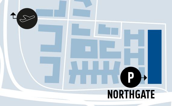 Karte gatelands Parkhaus Northgate